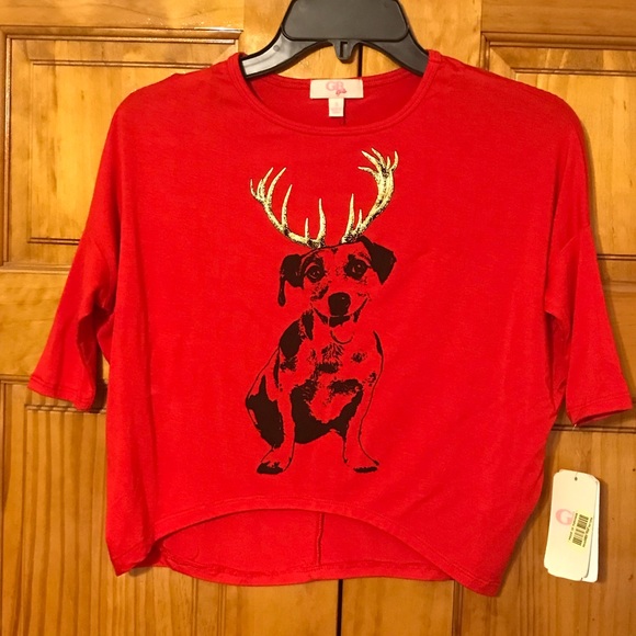 Cute GB Girls Stretch Blouse Top w/ Smiling Dog & Deer Horns
NWT
leggings jeans - Picture 10 of 16